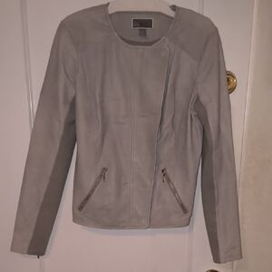 Chelsea28 | Soft Gray Leather Jacket